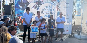 Marc Serrano y Nahuel Chaves, del CNSA, 1º y 2º en categoría masculina de Optimist D, en el Trofeo Bufete Frau de Mallorca