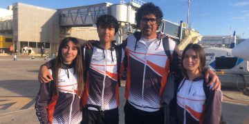 Gabriela Pérez, María Torres y Pau Marí, en la Copa Federación de Ilca 4