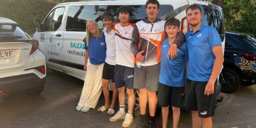 El equipo de Ilca 6 de Es Nàutic, en el Campeonato de Balears celebrado en Calvià
