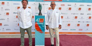 Luis Gómez i Enrique Mas, al sopar d’armadors de la Copa del Rei de Vela