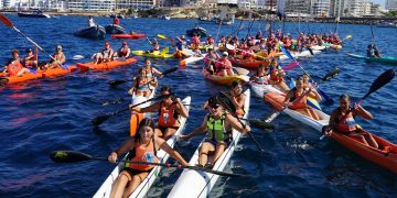 Mas de 70 palistas en la XXIV edición del Día de la Piragua
