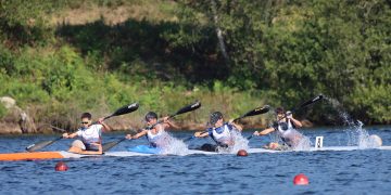 Los palistas del Club Nàutic Sant Antoni destacan en K2 y K4 en el Campeonato de España de Sprint Olímpico