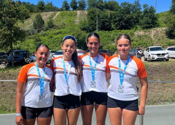 El equipo femenino de K4 del CNSA conquista la medalla de plata en la Copa de España Sprint Cadete