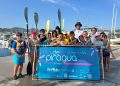Alumnos de los cursos de verano de Es Nàutic y sus familias se adhieren al XXV Día de la Piragua