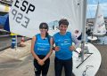 María Torres y Leo Gonzato, en el Campeonato de Balears de Ilca 6 en Sa Ràpita