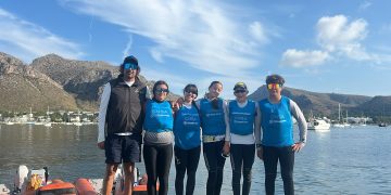 L’equip de Ilca 4 del CNSA, en el Campionat de Balears a Pollensa