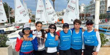 L’Equip de Ilca 4 de Es Nàutic, a la Regata Audax Marina, a Palma
